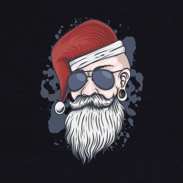 Man with christmas hat by be yourself. design